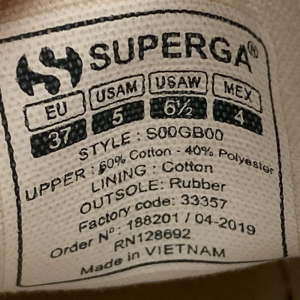 Superga Unisex Snake Print Platform Sneakers Shoes Size US Men's 5 & Womens 6.5